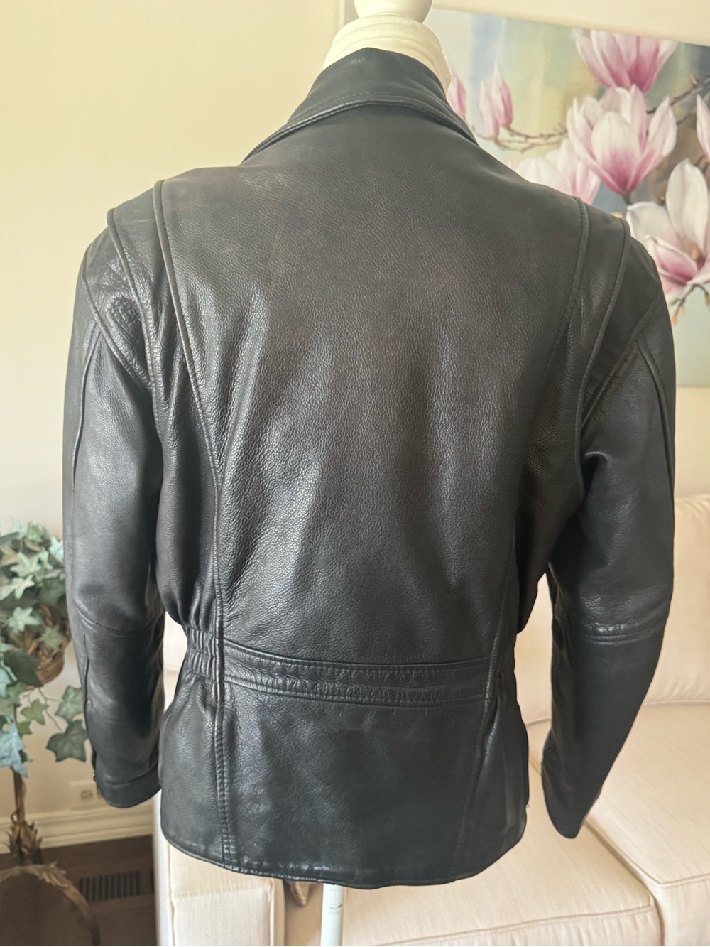 LG Leather Gear Asymmetrical Black Lined Motorcycle Jacket Size L - Picture 3 of 16